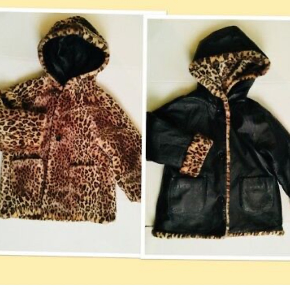 Wilson’s Leather Cheetah Print Reversible Jacket